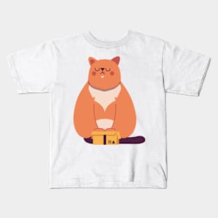 Big Cat in Small Box Kids T-Shirt